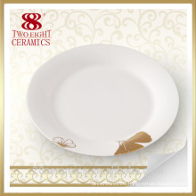 Fine royal porcelain, white ceramic dishes with decal